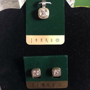 Janku Jewelry stone necklace and earrings